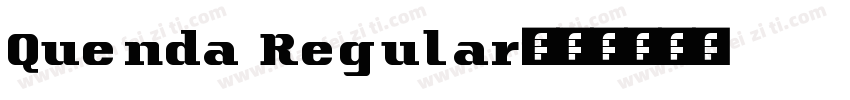 Quenda Regular字体转换